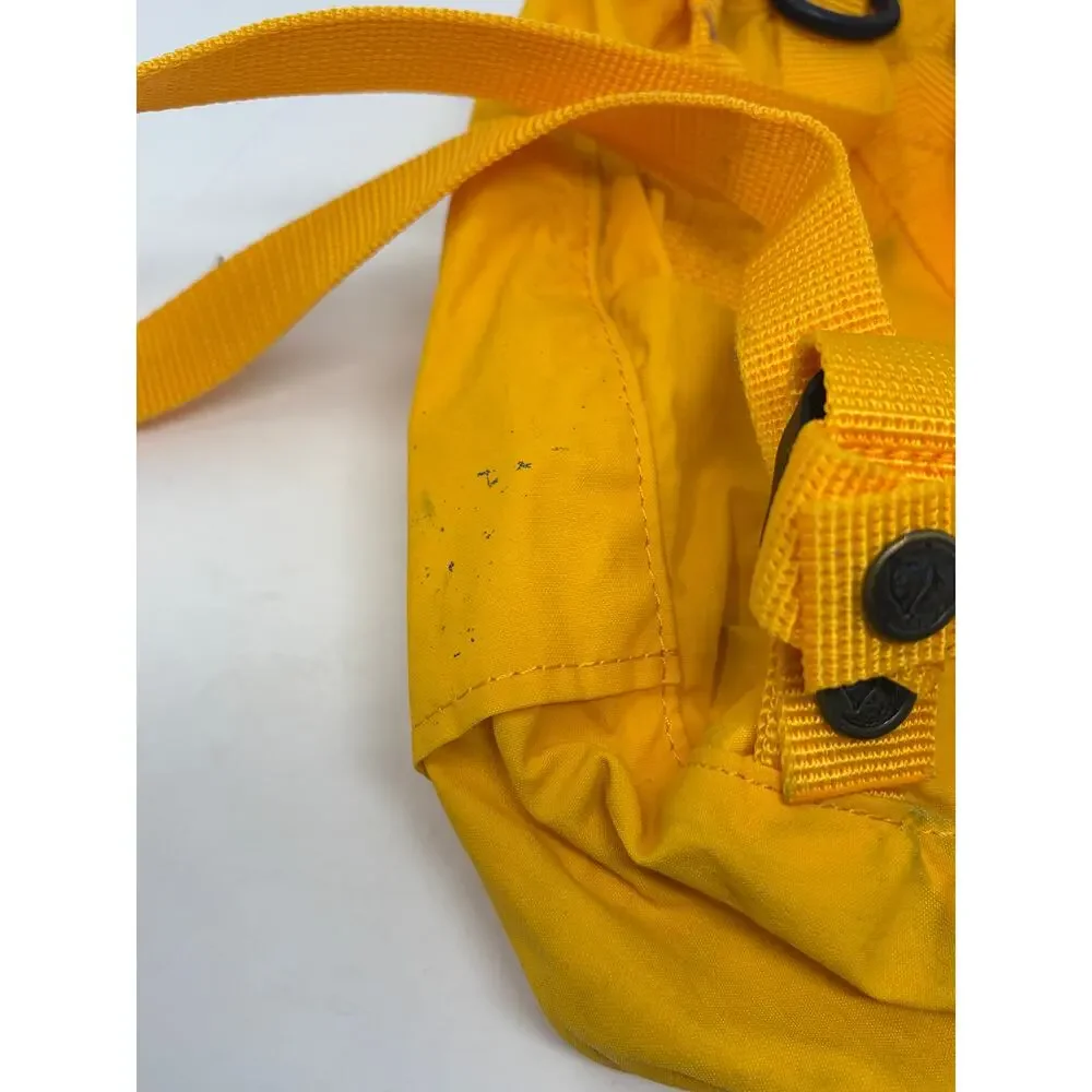 Fjallraven backpack yellow *lots of wear* small child
